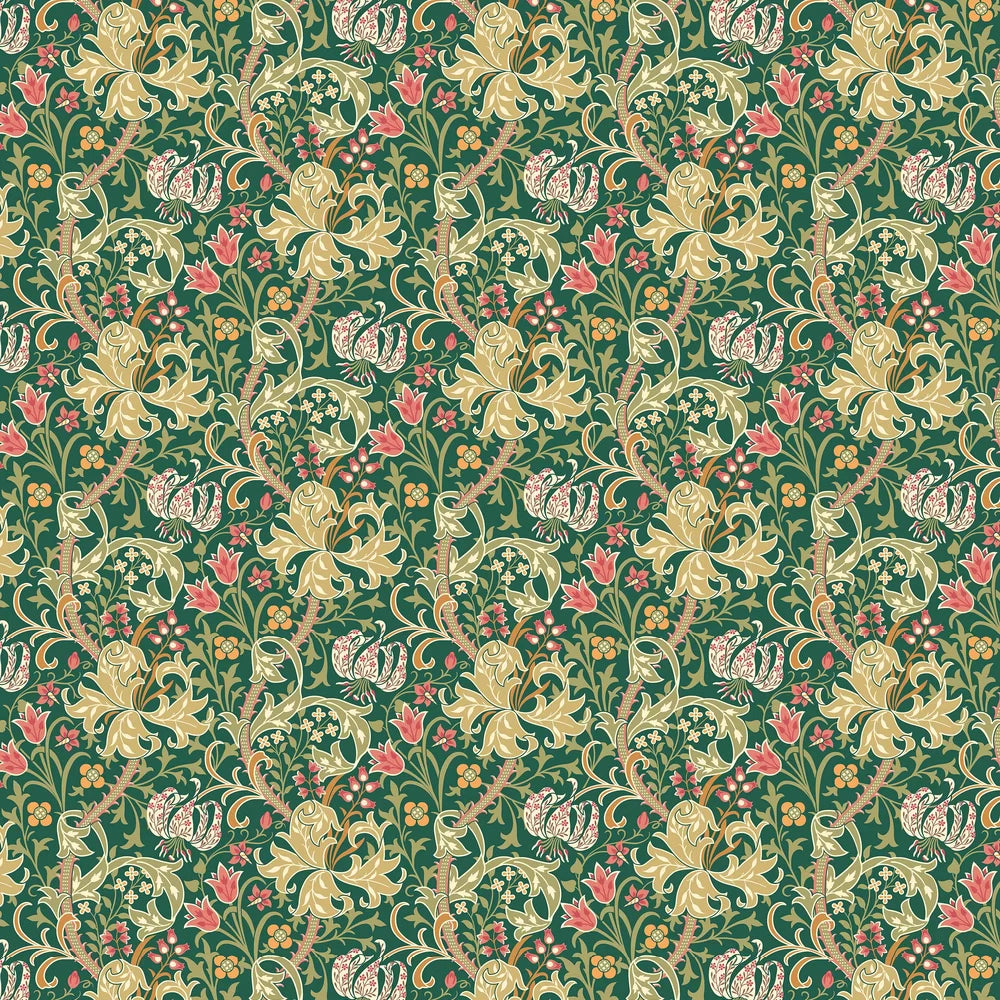 Lily Ogee Wallpaper - Ohpopsi - Forest Green