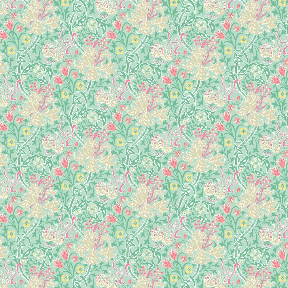 Lily Ogee Wallpaper - Ohpopsi - Mint Green