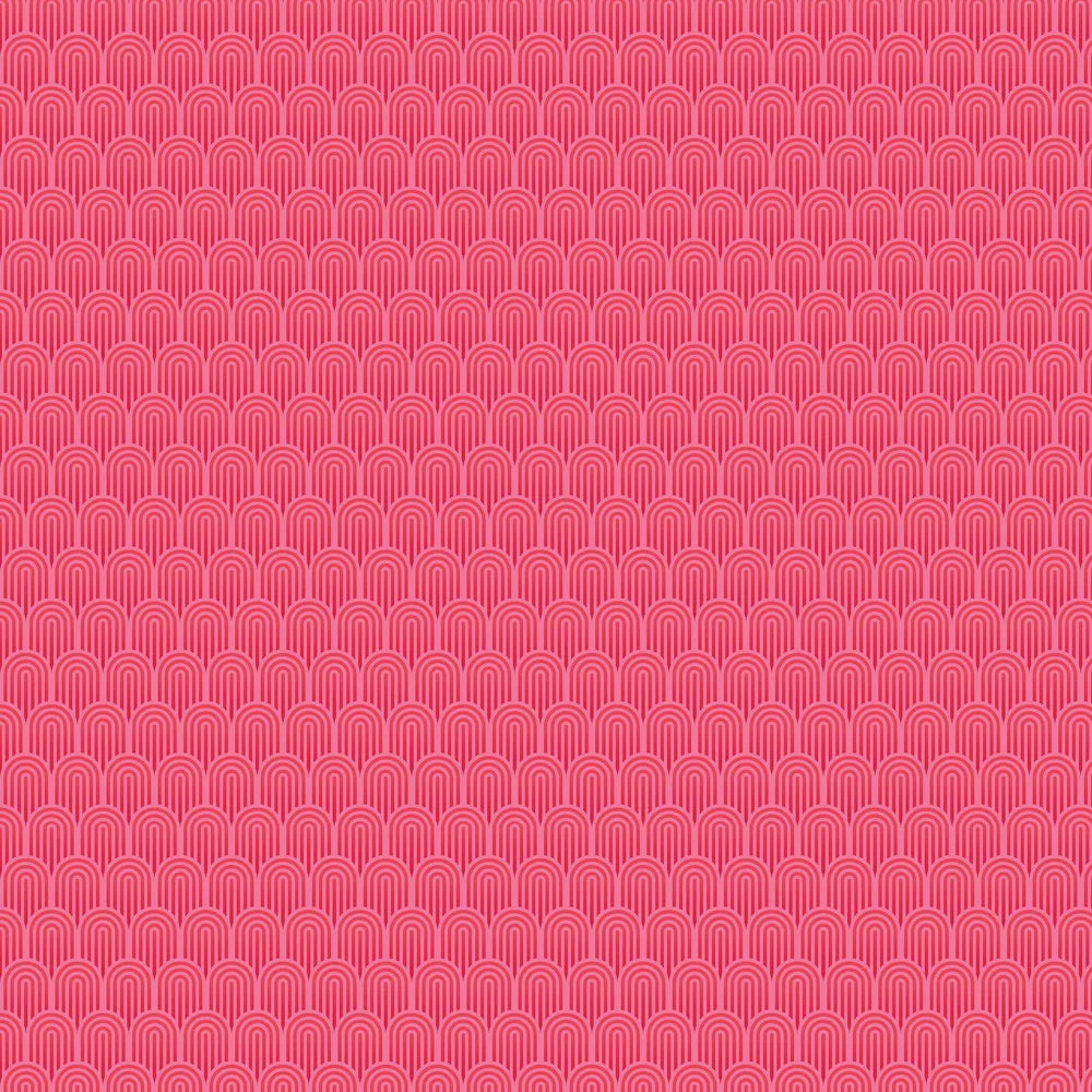 Retro Arch Wallpaper - Bright Pink