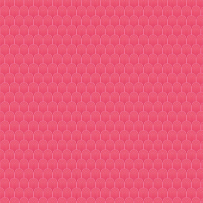 Retro Arch Wallpaper - Bright Pink