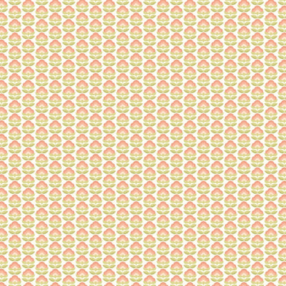 Retro Flower - Blooms Wallpaper - Apricot Mix