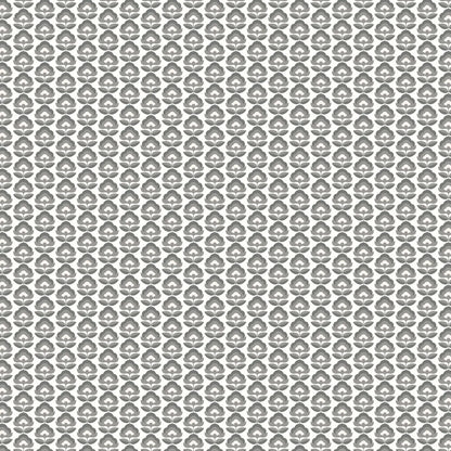 Retro Flower - Blooms Wallpaper - Charcoal