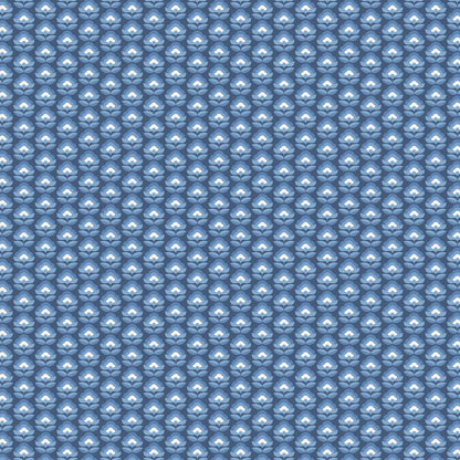Retro Flower - Blooms Wallpaper - Indigo Mix