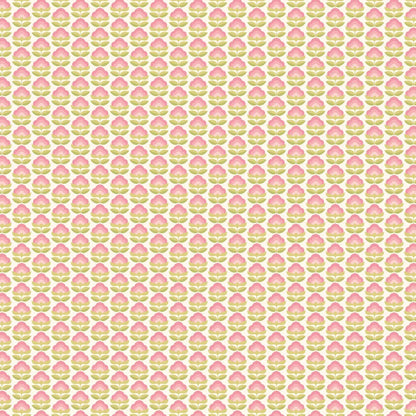 Retro Flower - Blooms Wallpaper - Rose & Apple