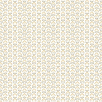 Retro Flower - Blooms Wallpaper - Stone & Dove