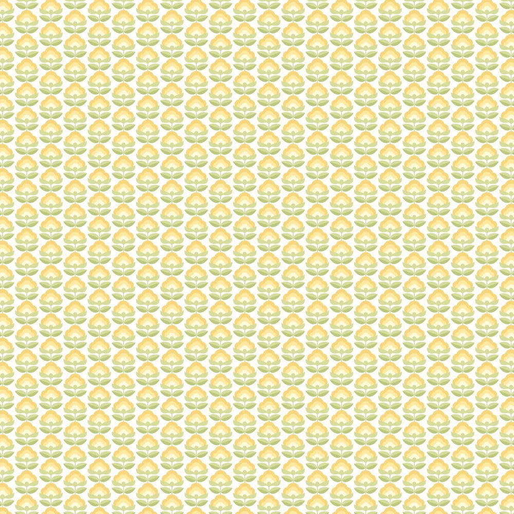 Retro Flower - Blooms Wallpaper - Sunshine