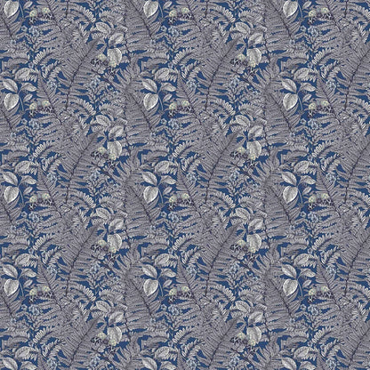 Wild Ferns Wallpaper - Indigo