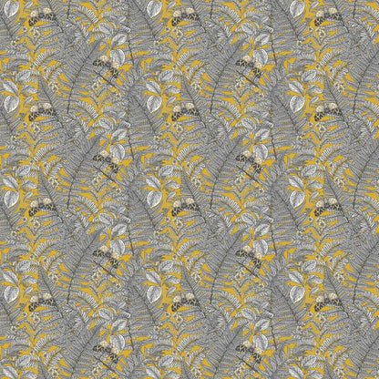 Wild Ferns Wallpaper - Mustard