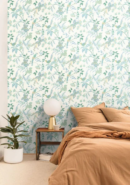 Happy Wallpaper - Bleu Porcelaine