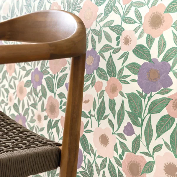 Lucky Wallpaper - Rose Violet