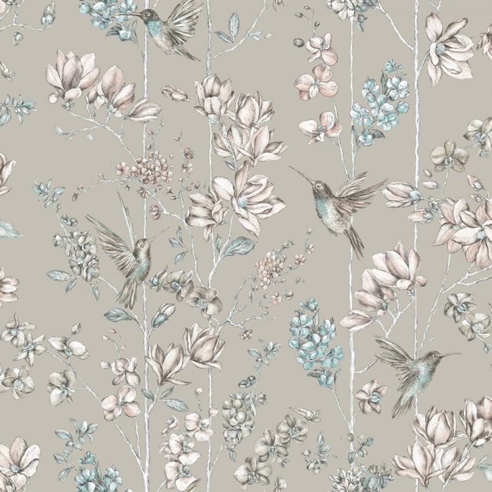 Sample - Hummingbird Charm Wallpaper - Gilver