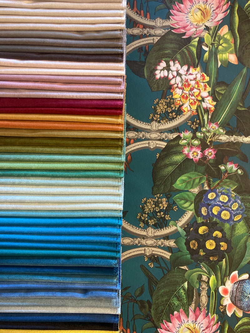 Alata - floral trellis wallpaper - Teal