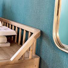Uni Natte Wallpaper - BLEU SEPHIR - Discontinuing