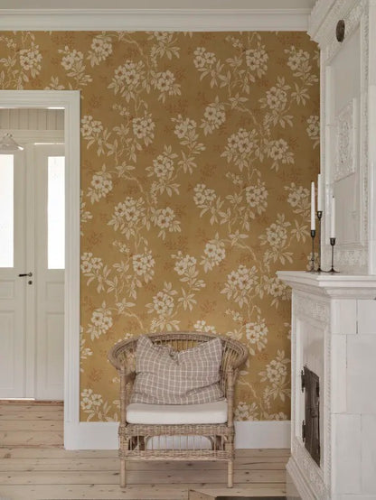 Vera - Custom Sized Wallpaper Mural (per m2) - Yellow