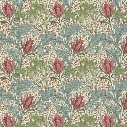 Lent Lily Wallpaper by William Morris - Plum/Bayleaf