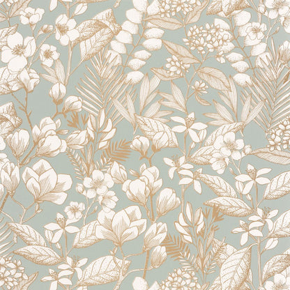 May Flower Power Vinyl Wallpaper - Dove - Last 18 Rolls