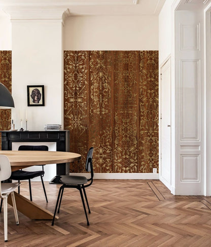Skeleton Damask – Foil Wallpaper – Gold