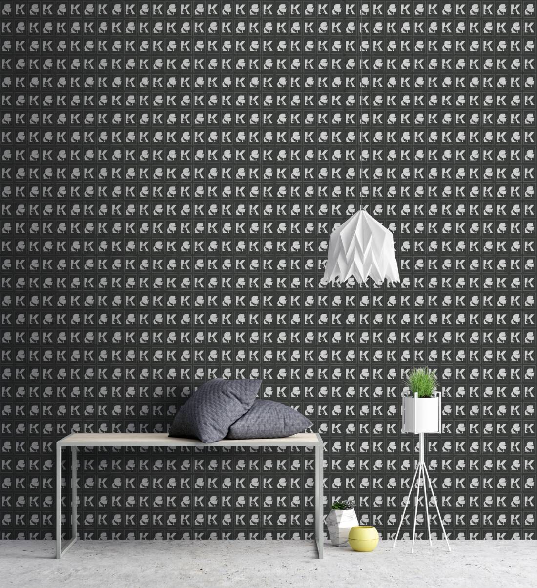 Cameo Wallpaper  Heavy Weight Wallpaper - Black