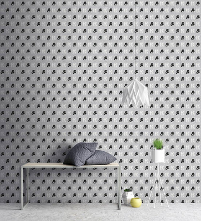 Cameo Wallpaper Heavy Weight Wallpaper - White Grey