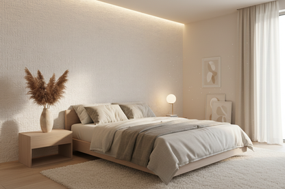 Kingston Anaglypta Wallpaper in Bedroom