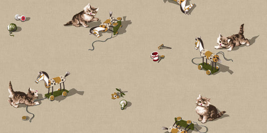 Kittens Wallpaper - Jute
