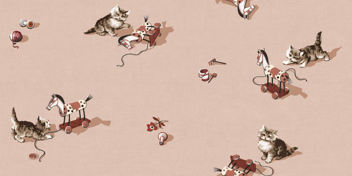 Sample – Kittens Wallpaper - Peach