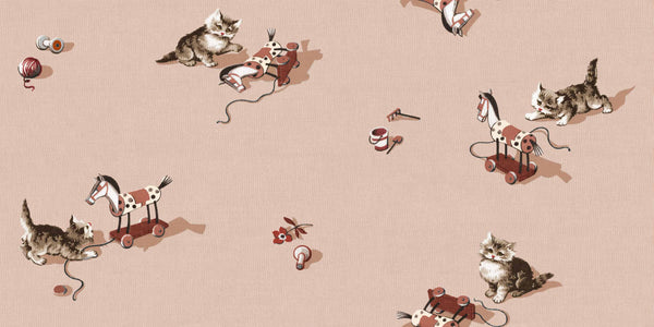 Sample – Kittens Wallpaper - Peach