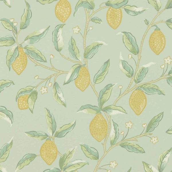 Sample - Lemon Tree by Morris Wallpaper - Sage