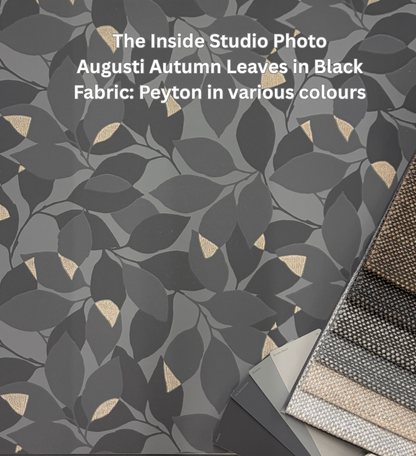 Augusti - Autumn Leaves Wallpaper - Black