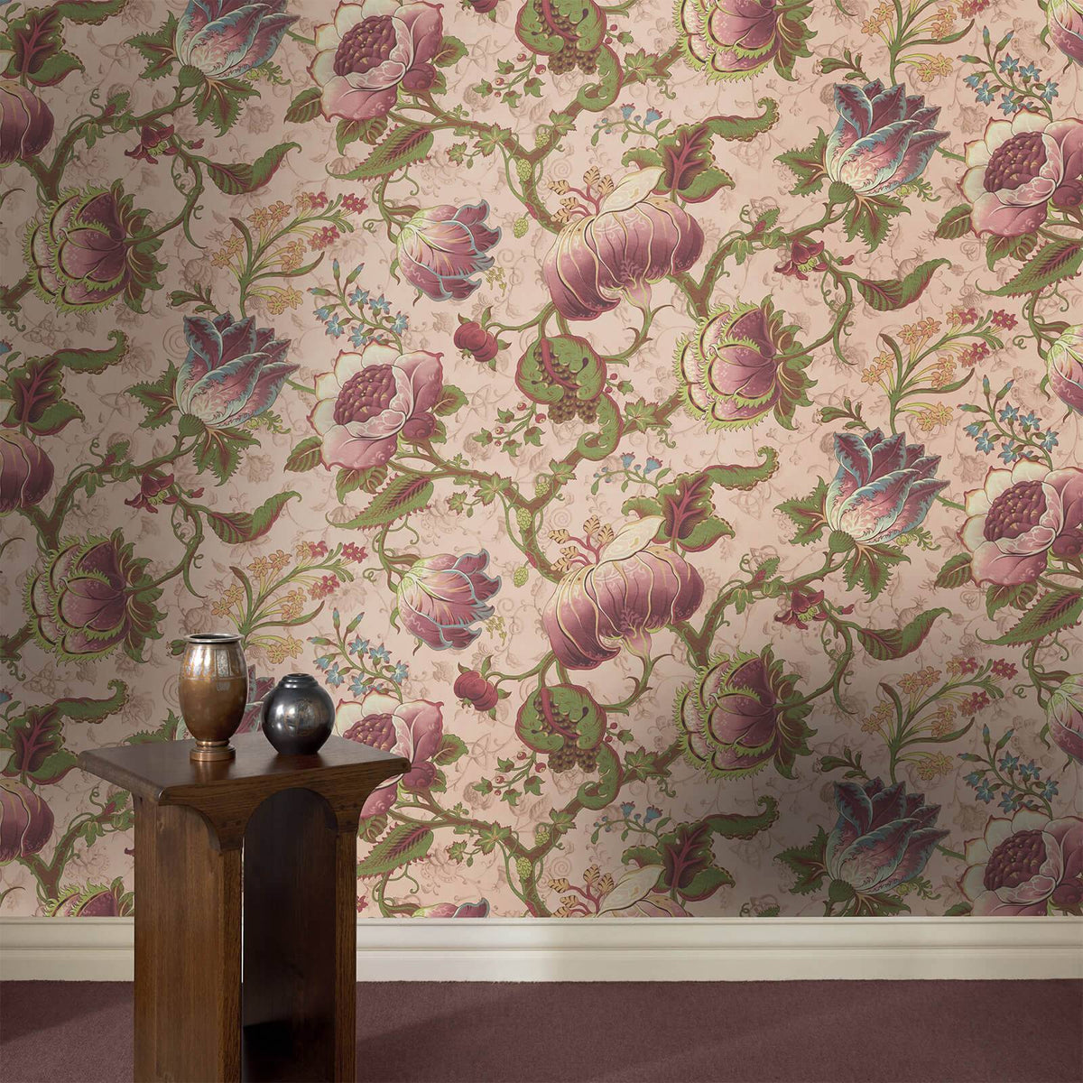 Meliora Jacobean Floral Hybrid Mural – Tourmaline