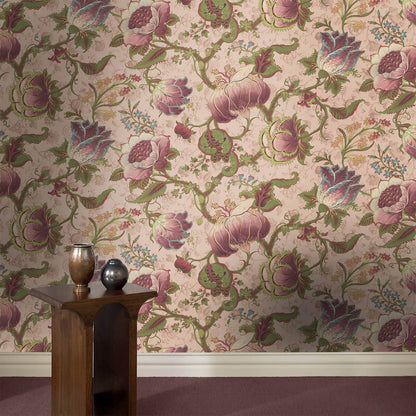 Meliora Jacobean Floral Hybrid Mural – Tourmaline