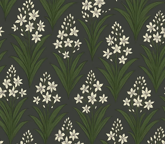 Lila Wallpaper - Customisable - Forest Green