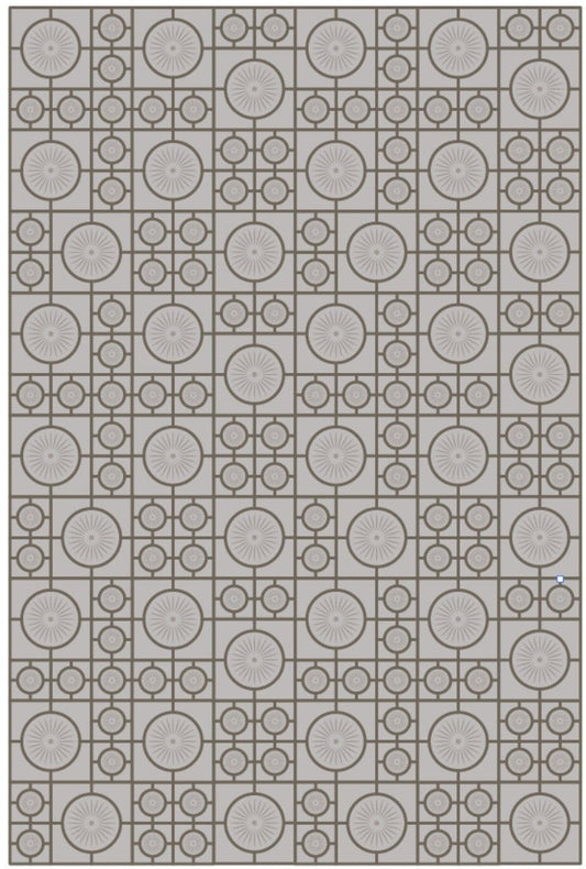 Retro Lino Wallpaper - Grey - Thick Lines