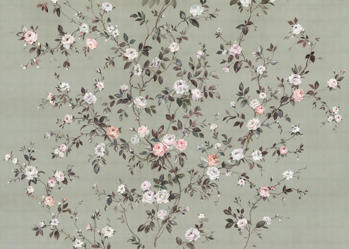 Sample – Rosellia Rose - Custom Sized Wallpaper Mural (per m2)