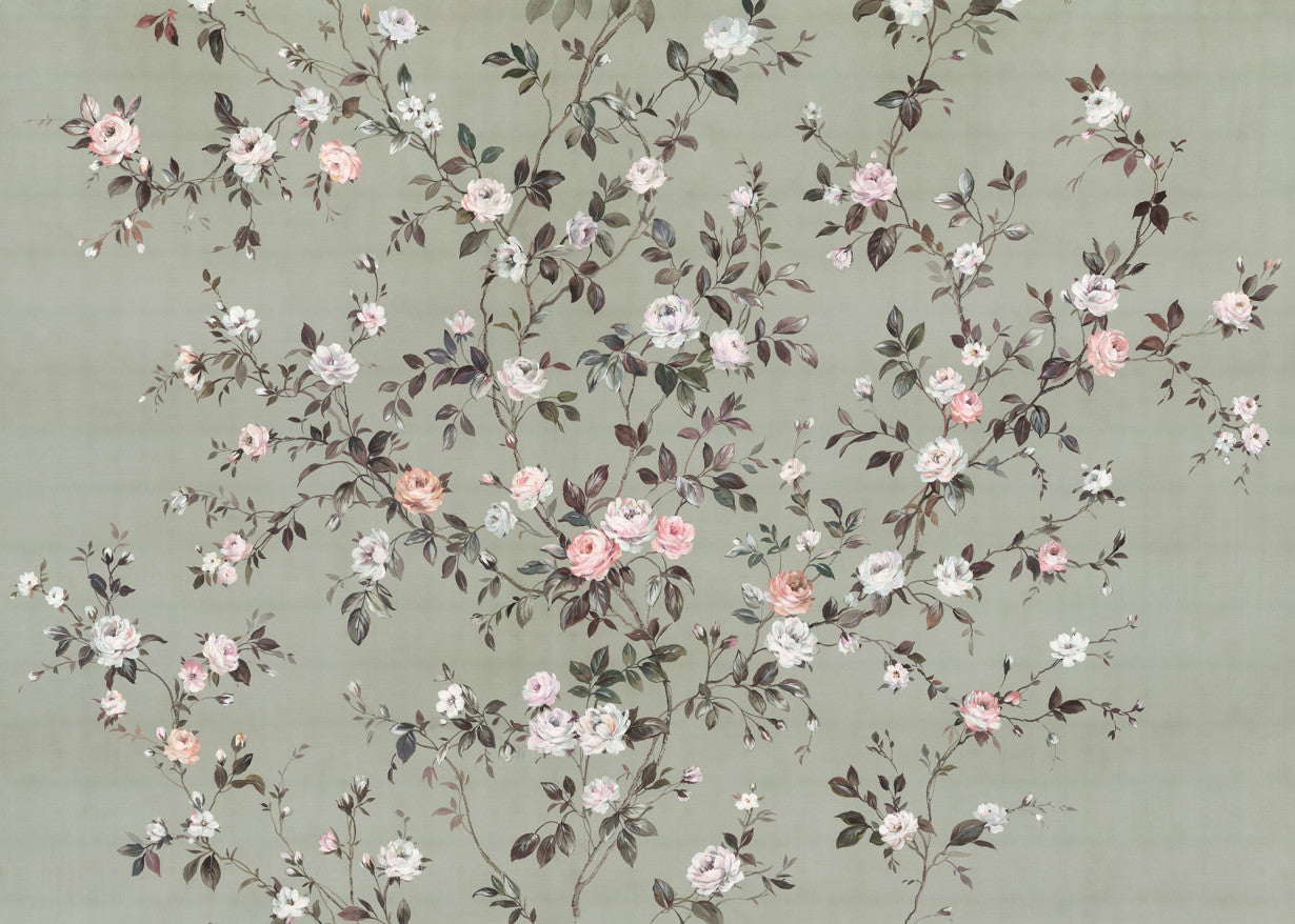 Sample – Rosellia Rose - Custom Sized Wallpaper Mural (per m2)