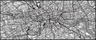 City Map Many Cities - Custom Sized Wallpaper Mural (per m2) - London Black & White