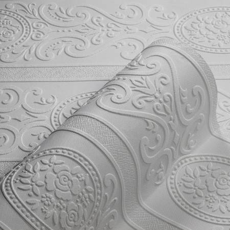 Sample - Louisa Textured Anaglypta Wallpaper - Paintable