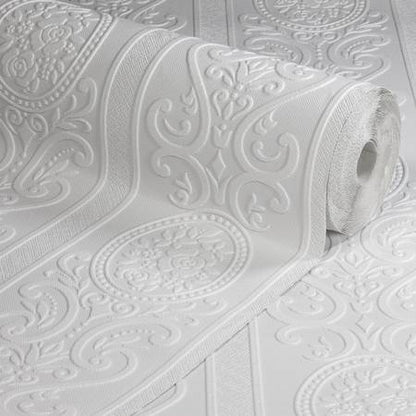 Louisa Textured Anaglypta Wallpaper - Paintable