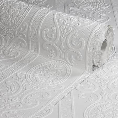 Sample - Louisa Textured Anaglypta Wallpaper - Paintable
