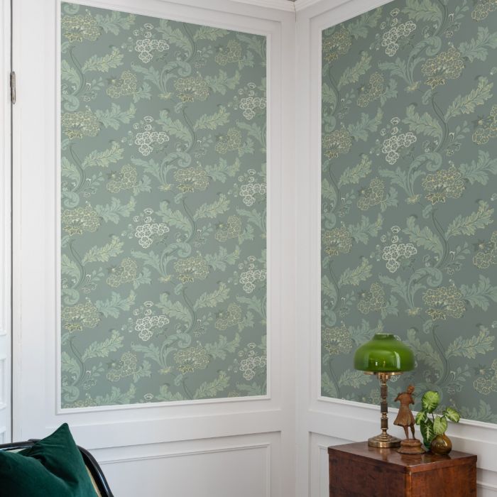 Lydias Gard Wallpaper - Gold/Green