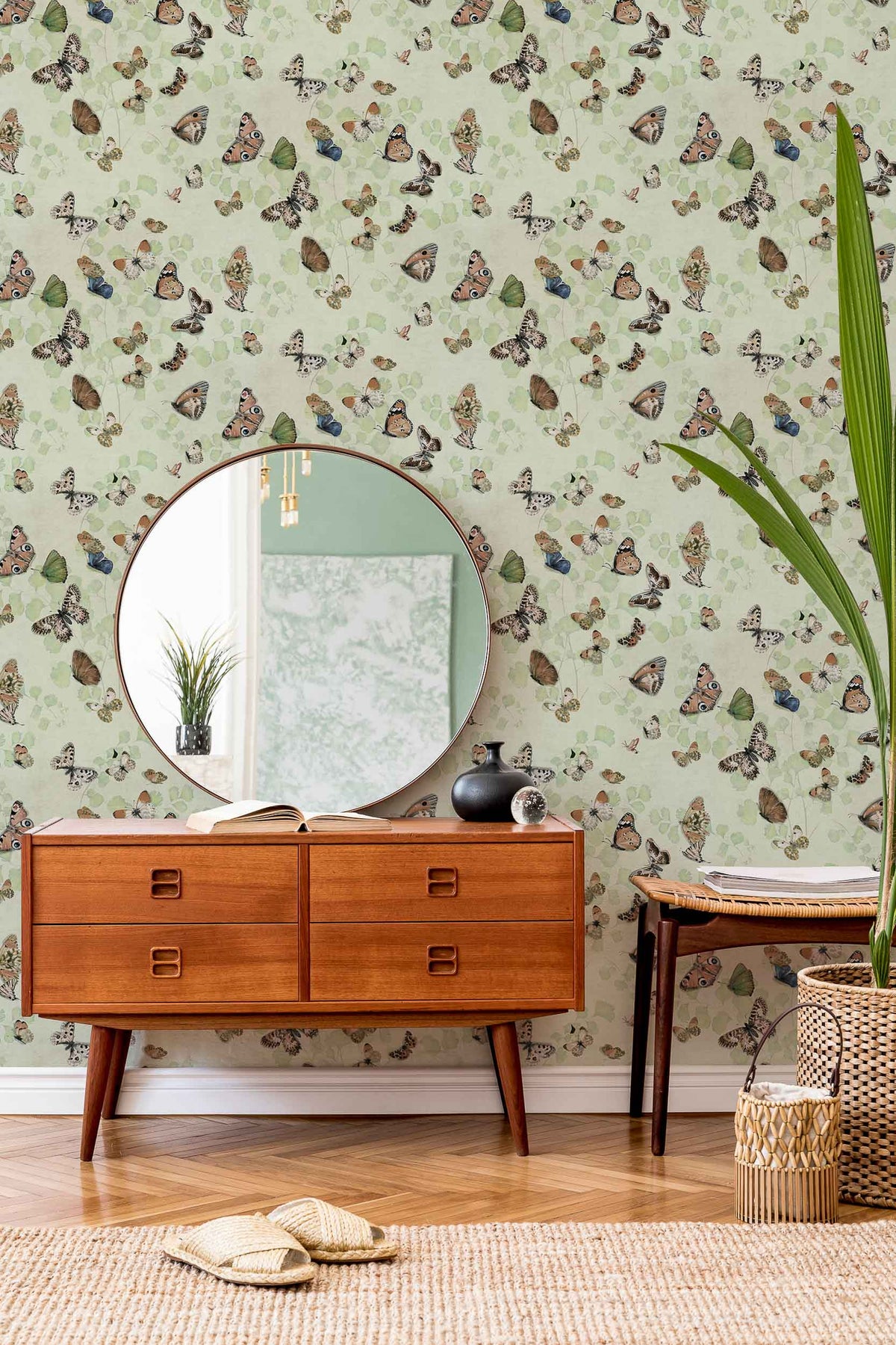 Magic Butterfly Wallpaper - Green