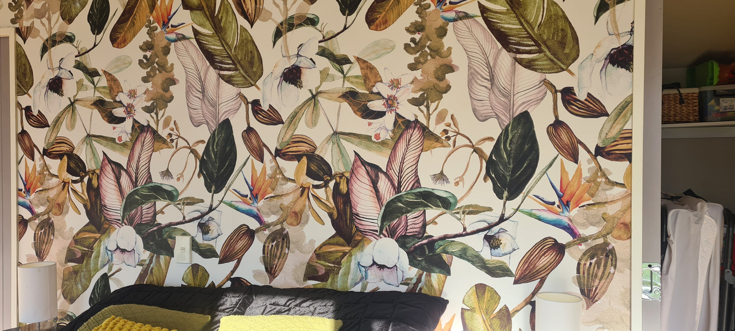 Magnolia Flower - Custom Sized Wallpaper Mural (per m2)