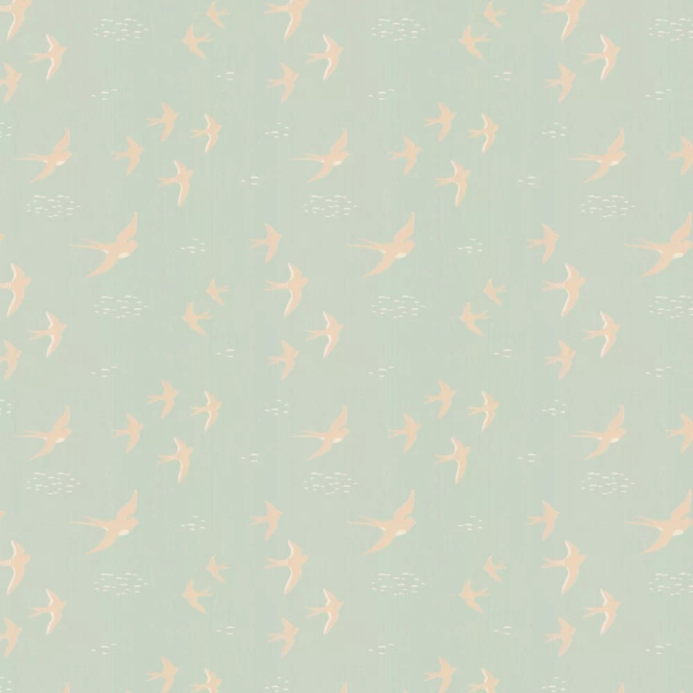 Sample - Follow The Wind Wallpaper - Dusty Turquoise