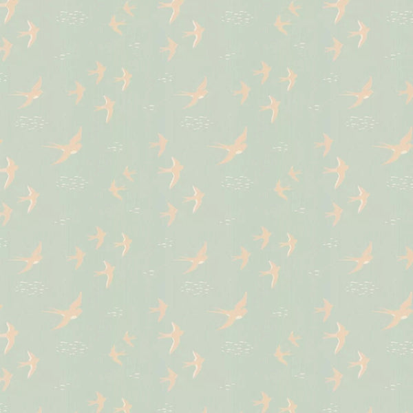 Sample - Follow The Wind Wallpaper - Dusty Turquoise