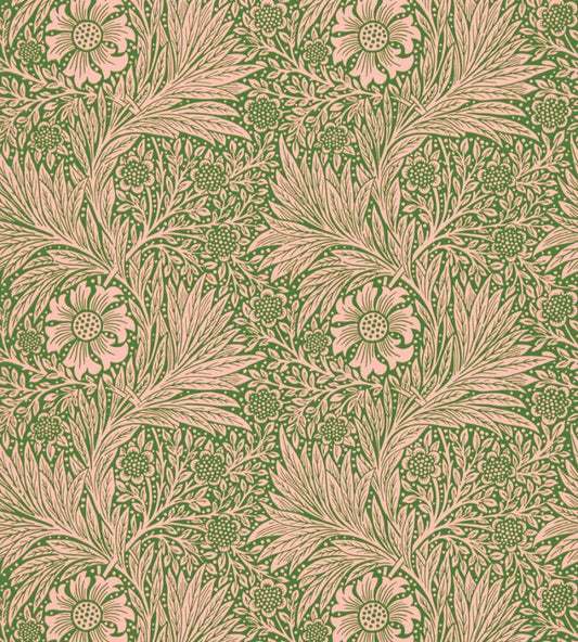 Marigold Wallpaper - Olive/Pink