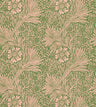 Marigold Wallpaper - Olive/Pink