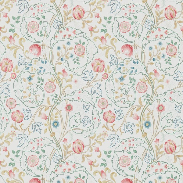 Sample - William Morris Mary Isobel Wallpaper - Pink/Ivory