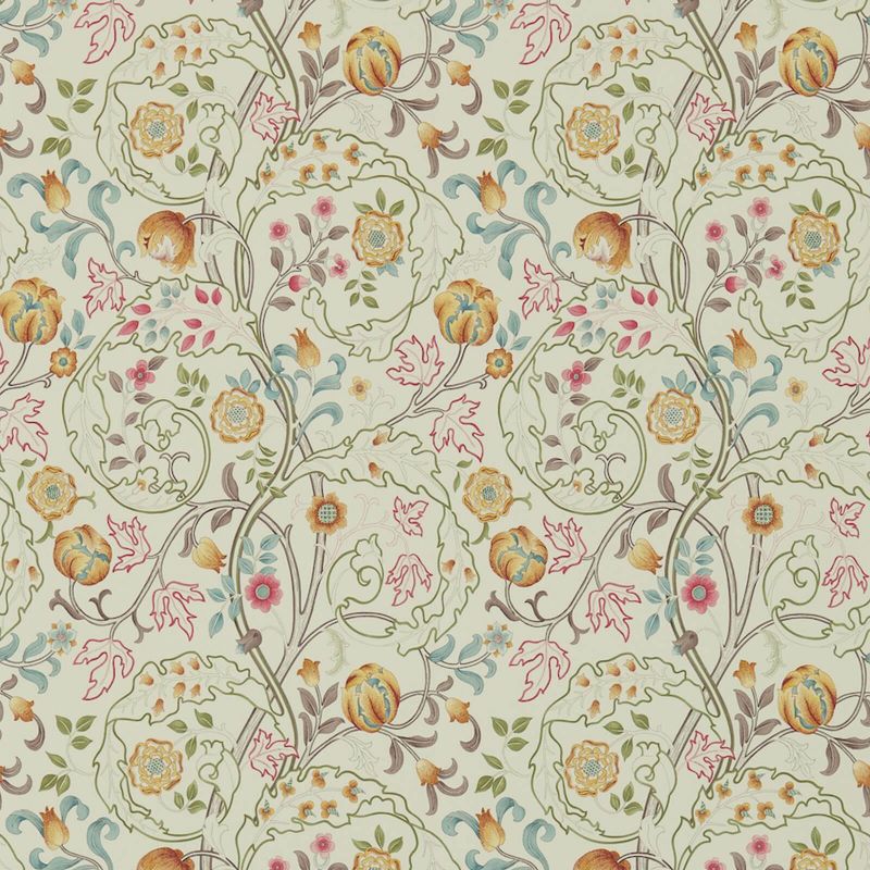 Sample - William Morris Isobel Wallpaper - Russet/Taupe