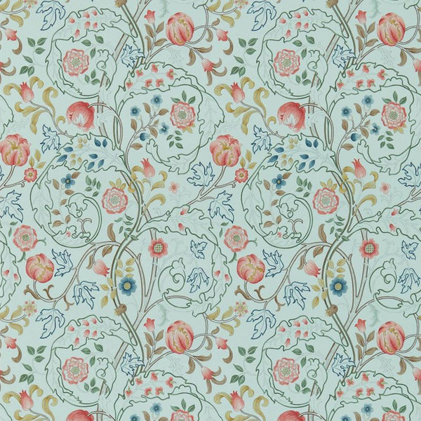 Sample - William Morris Mary Isobel Wallpaper - Blue/Pink