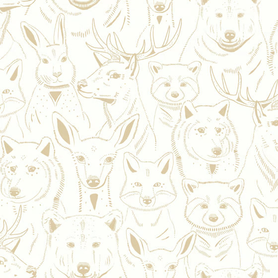 Sample - S’Amuser Wallpaper - White/Cream